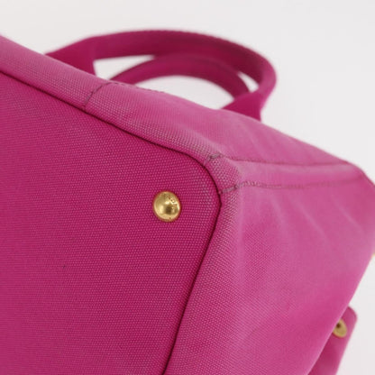 Prada Canapa Open Tote Canvas, PINK, CANVAS, Tote bag
