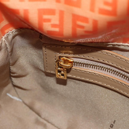 Fendi Mamma baguette Canvas, ORANGE, CANVAS, Shoulder bag