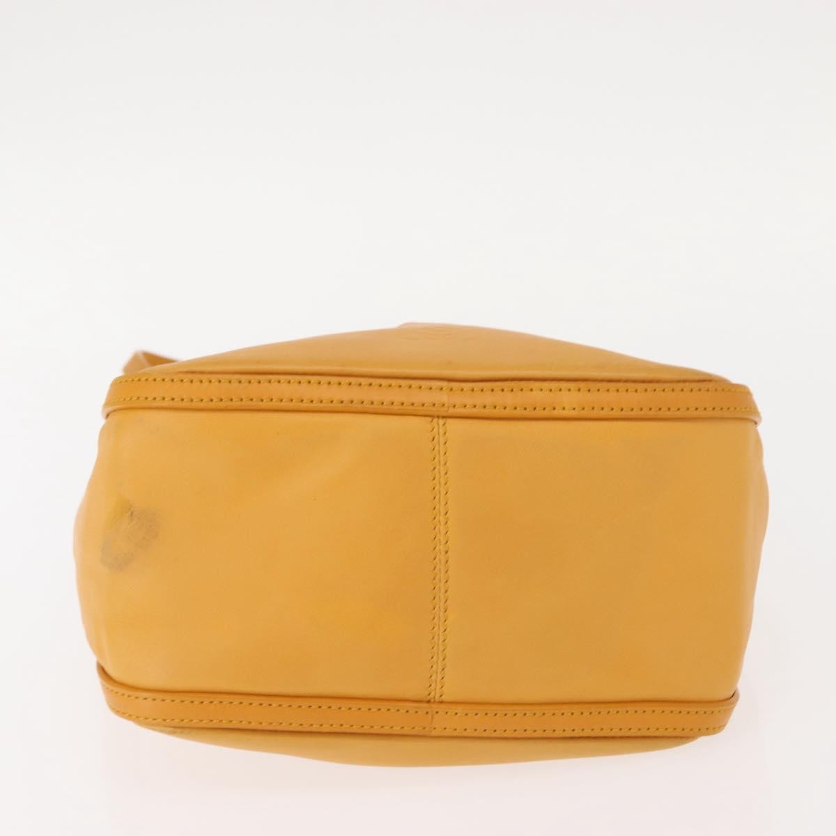 Loewe Anagram handbag Leather, YELLOW, LEATHER, Handbag