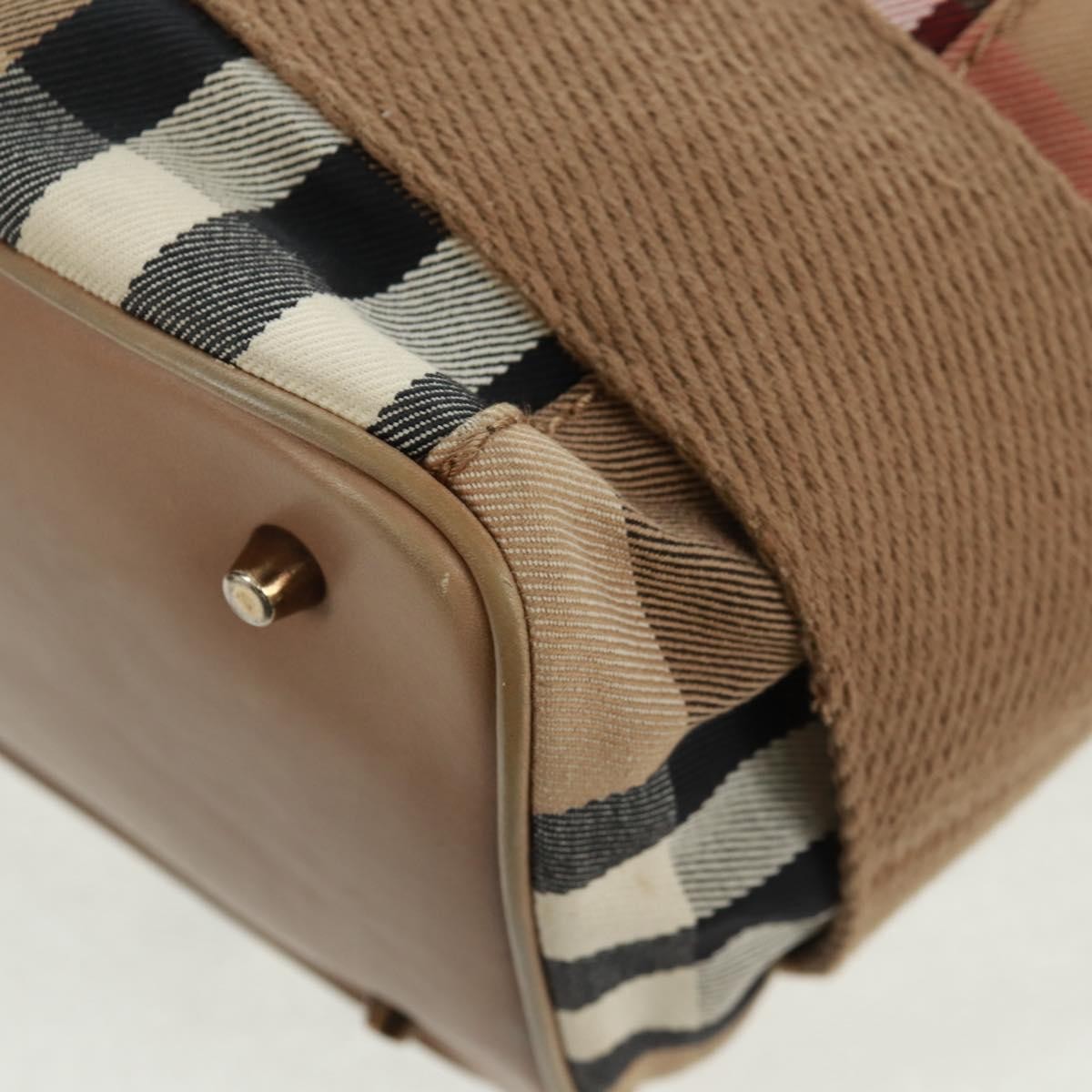 Burberry Brecon Convertible Tote House Check Canvas, BEIGE, CANVAS, Tote bag