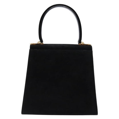 Salvatore Ferragamo Convertible Top Handle Bag Leather, BLACK, SUEDE, Handbag