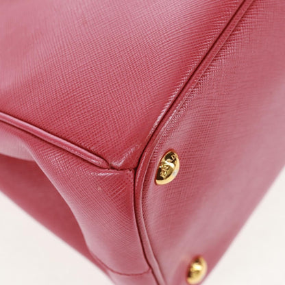 Prada Double Zip Lux Tote Saffiano Leather, Pink, Leather, Handbag