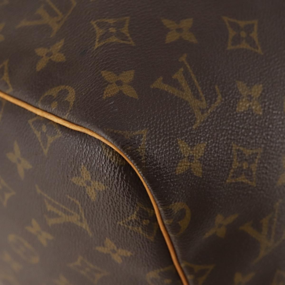 Louis Vuitton Keepall Bag Monogram Canvas, BROWN, CANVAS, Travel bag
