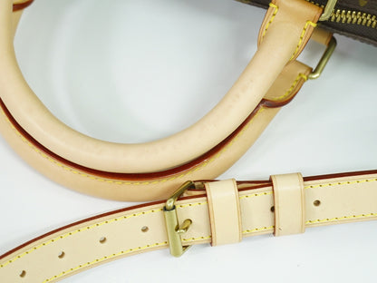 Louis Vuitton Keepall Bandouliere Bag Monogram Canvas, BROWN, CANVAS, Travel bag