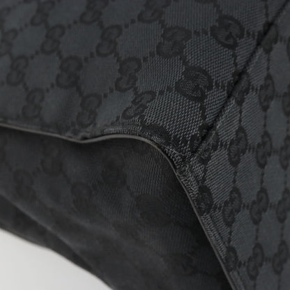 Gucci Vintage Bamboo Handle Tote GG Nylon, Black, Nylon, Tote Bag