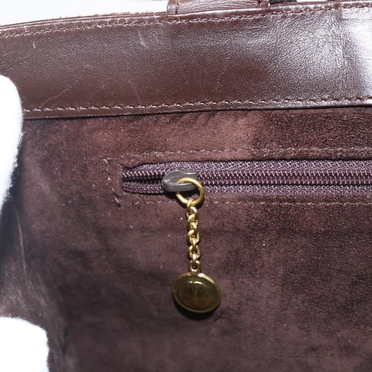 Gucci Vintage Handbag Leather, BROWN, LEATHER, Handbag
