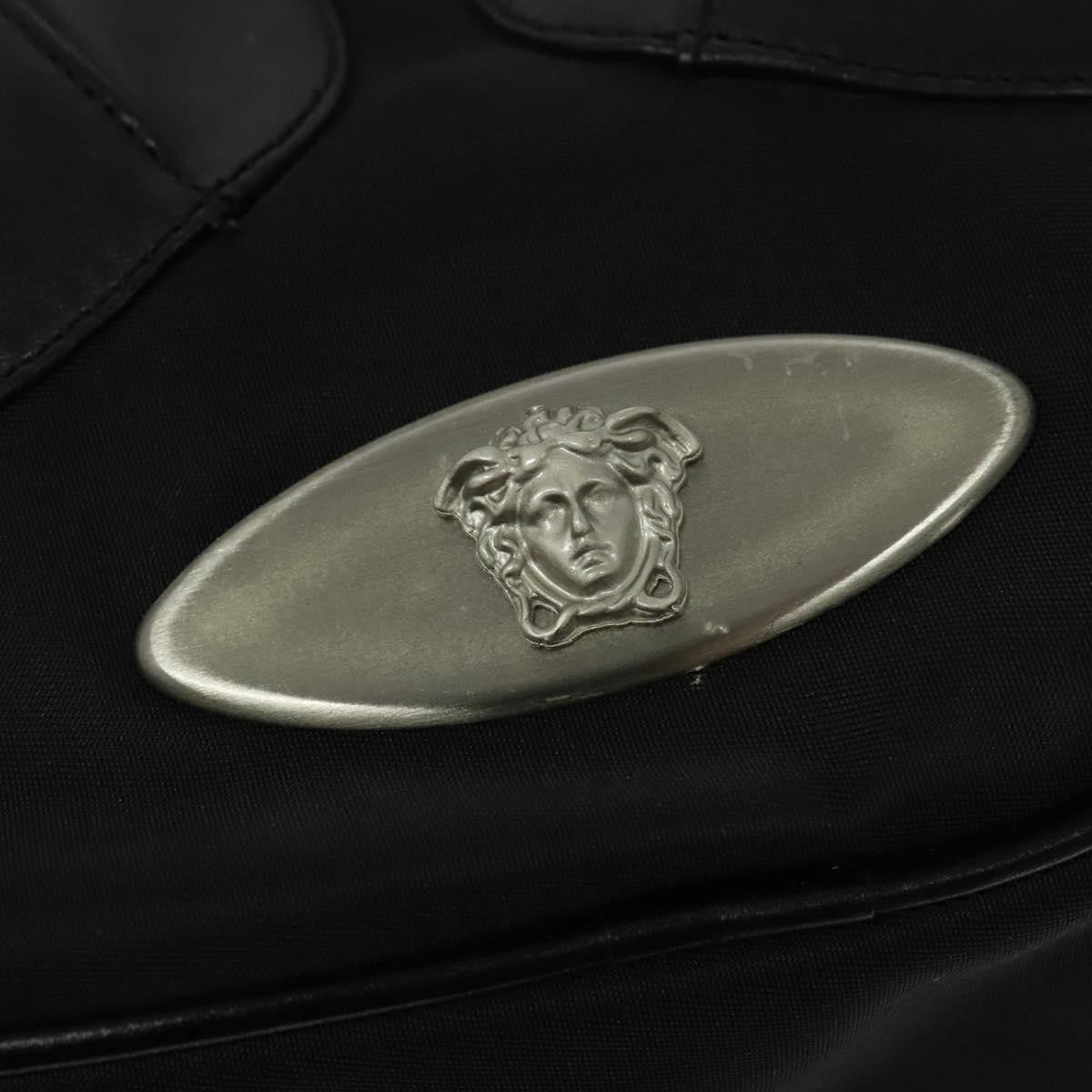 Versace Medusa Shoulder Bag Leather, BLACK, LEATHER, Shoulder bag