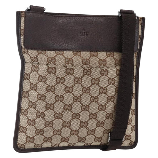 Gucci Front Pocket Messenger Canvas, BEIGE, CANVAS, Shoulder bag