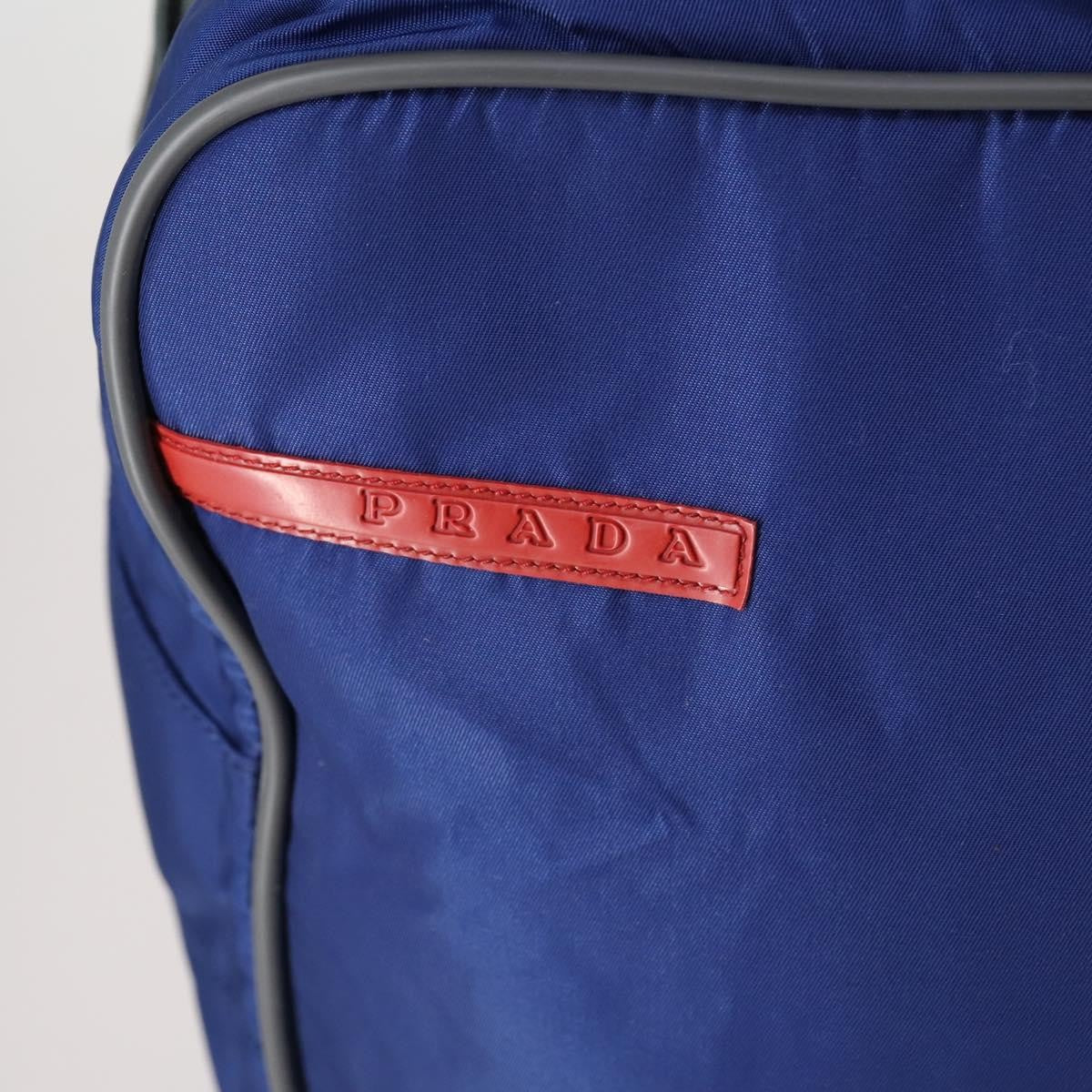 Prada Convertible Weekender Bag Tessuto, Blue, Nylon, Travel Bag