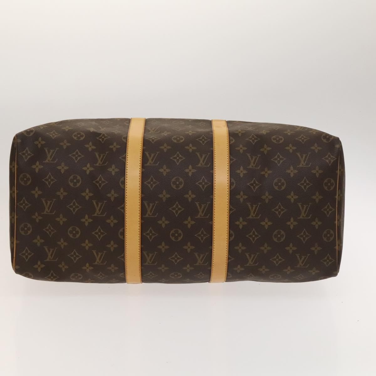 Louis Vuitton Keepall Bag Monogram Canvas, BROWN, CANVAS, Travel bag