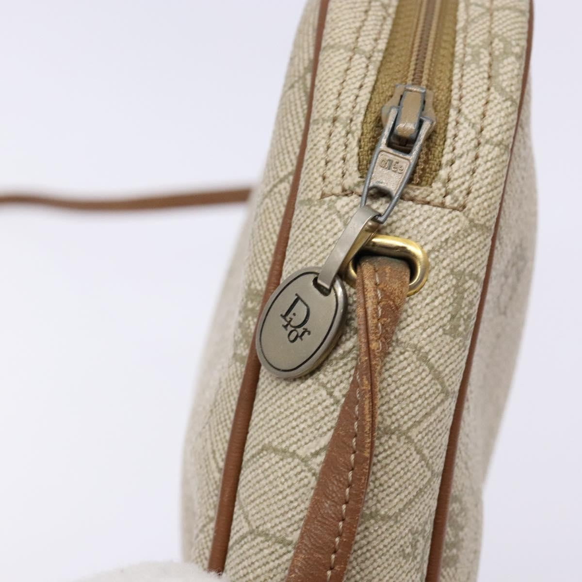 Christian Dior Vintage Honeycomb Shoulder Bag Canvas, BEIGE, CANVAS, Shoulder bag