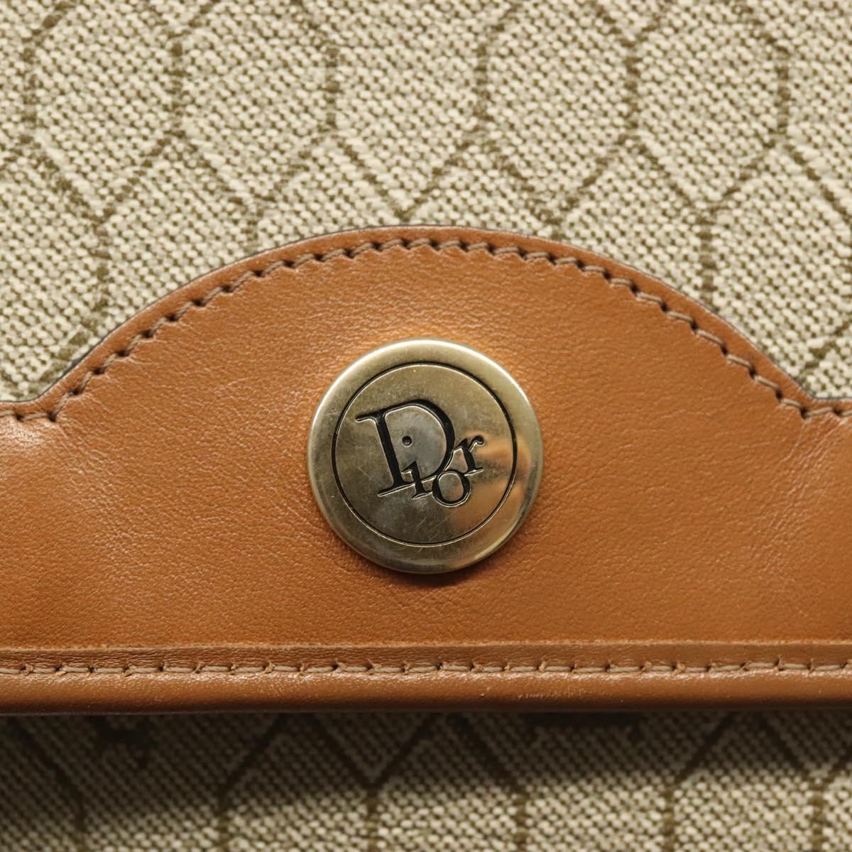 Christian Dior Vintage Honeycomb chain Canvas, BEIGE, CANVAS, Handbag