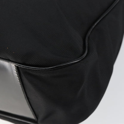 Gucci Vintage Bamboo Handle Open Hobo Nylon, BLACK, NYLON, Handbag