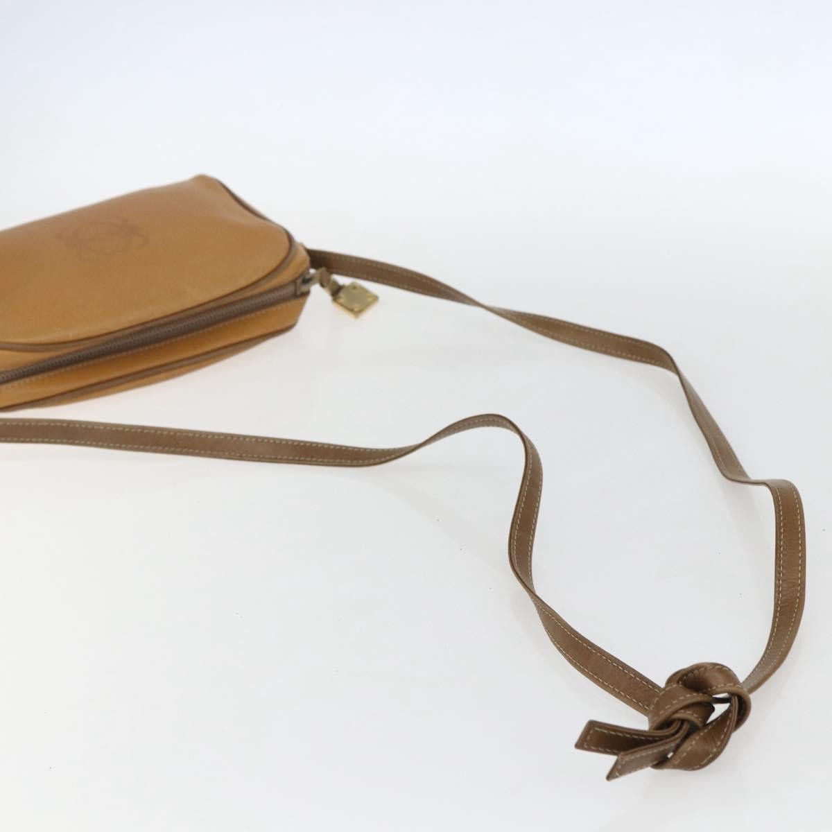 Loewe Anagram Shoulder Bag Leather, BEIGE, LEATHER, Shoulder bag