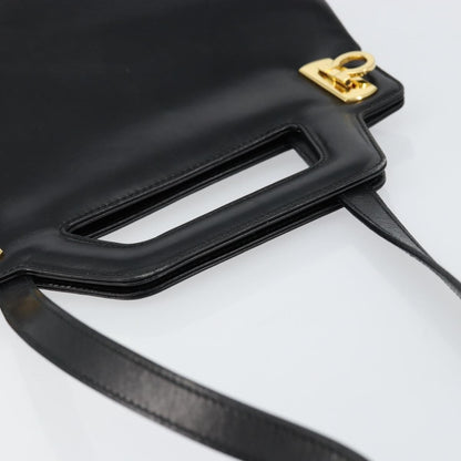 Salvatore Ferragamo Wanda Handbag Leather, BLACK, LEATHER, Handbag