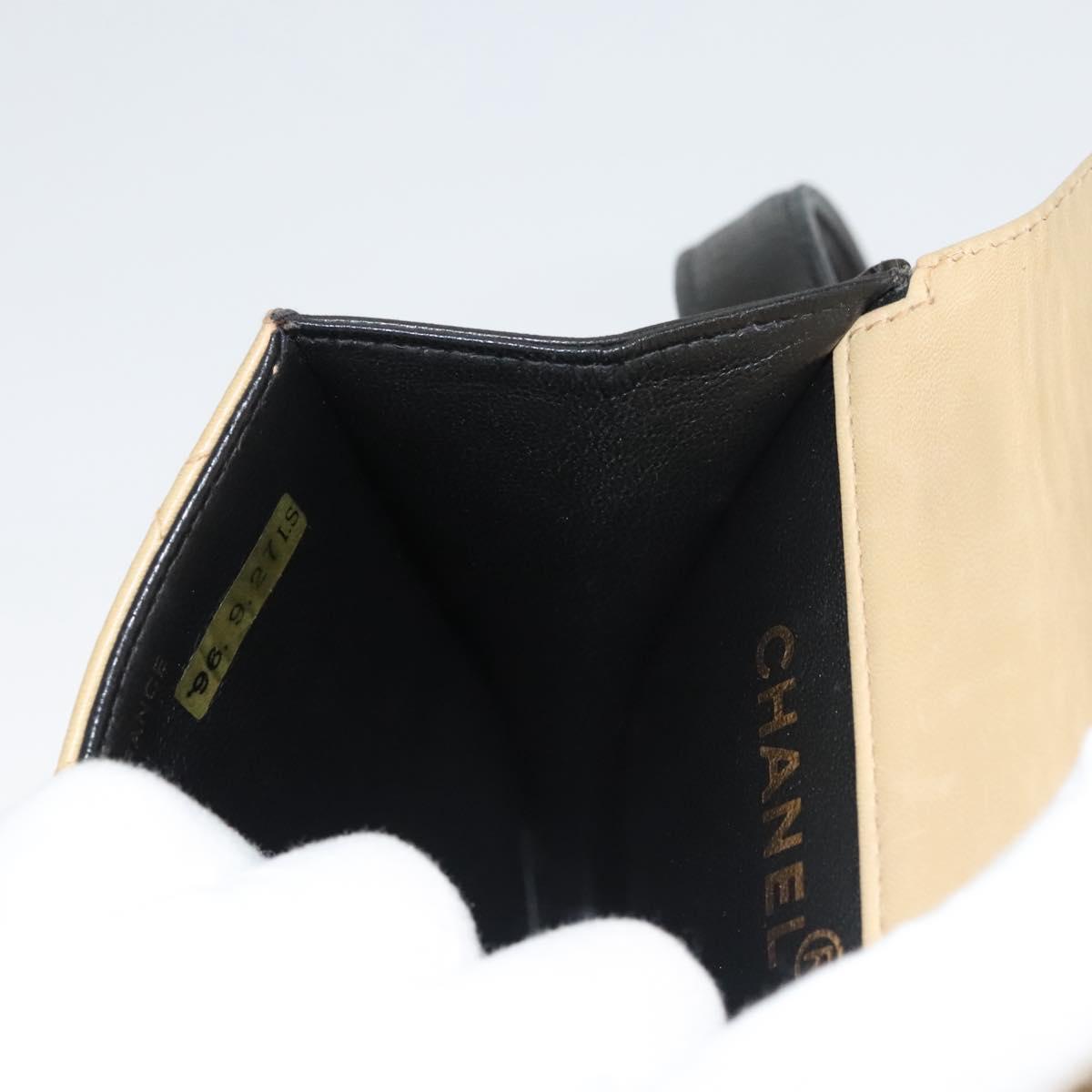 Chanel Vintage Button Waist Bag Quilted Lambskin, BEIGE, LEATHER, Clutche & pouche