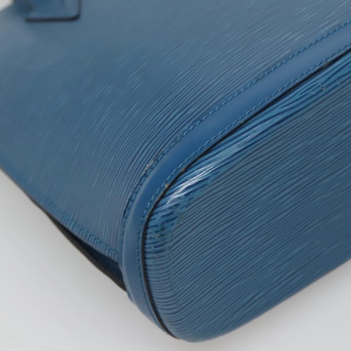 Louis Vuitton Lussac Handbag Epi Leather, BLUE, LEATHER, Shoulder bag