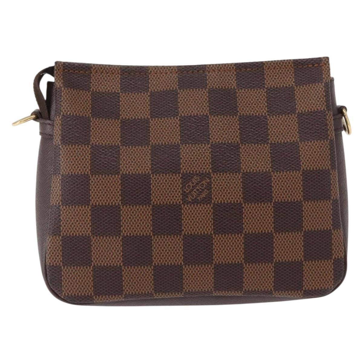 Louis Vuitton Trousse Make Up Bag Damier, BROWN, CANVAS, Clutche & pouche