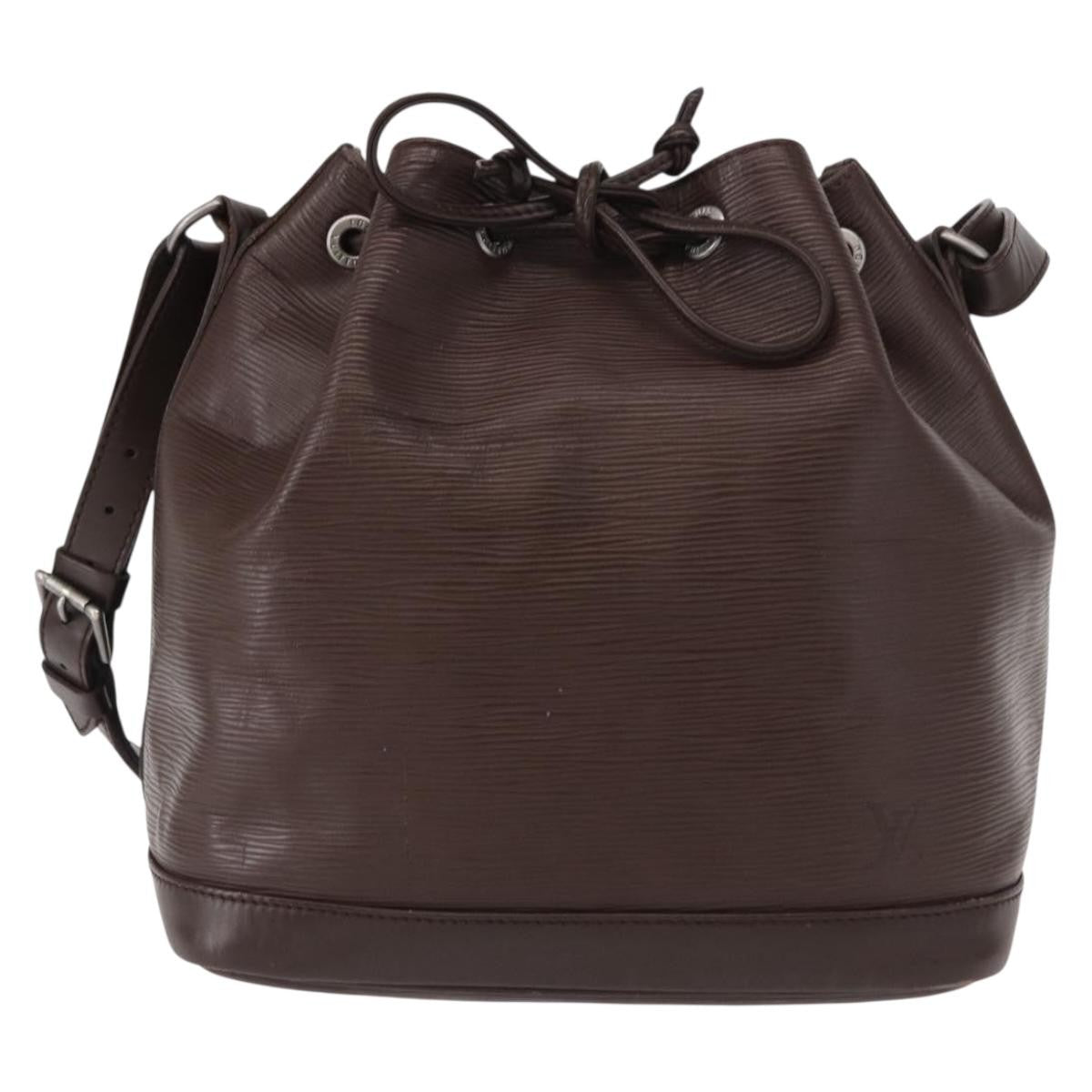 Louis Vuitton Petit Noe Handbag Epi Leather, BROWN, LEATHER, Shoulder bag
