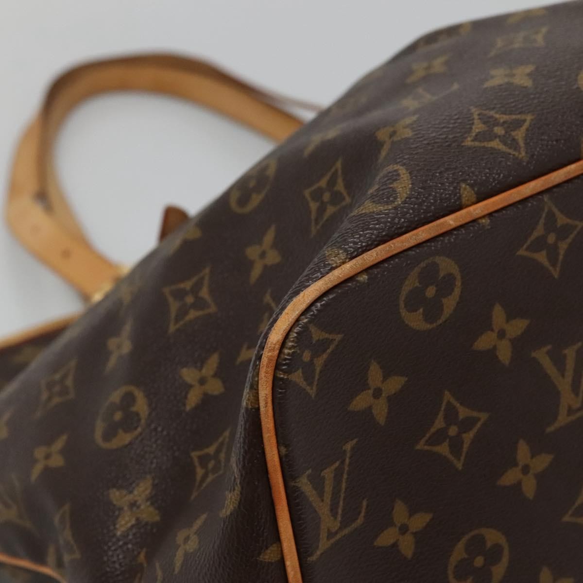 Louis Vuitton Palermo Handbag Monogram Canvas, BROWN, CANVAS, Tote bag