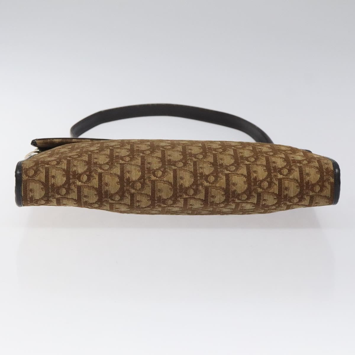 Christian Dior Vintage Trotter Flap Shoulder Bag Canvas, BROWN, CANVAS, Shoulder bag