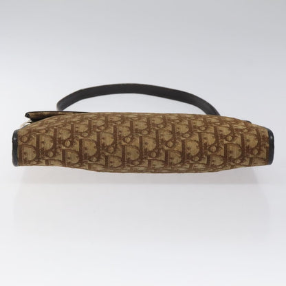 Christian Dior Vintage Trotter Flap Shoulder Bag Canvas, BROWN, CANVAS, Shoulder bag