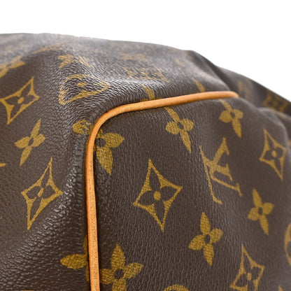 Louis Vuitton Keepall Bag Monogram Canvas, BROWN, CANVAS, Travel bag
