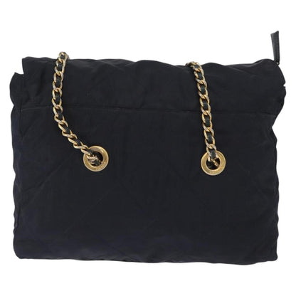 Prada Chain Shoulder Bag Tessuto, Navy, Nylon, Shoulder Bag