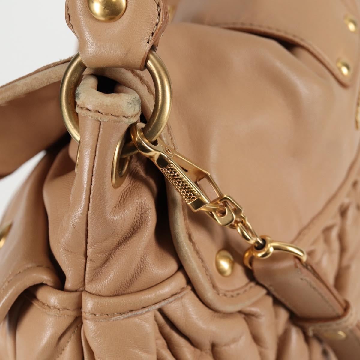 Miu Miu Coffer Convertible Hobo Matelasse Leather, BEIGE, LEATHER, Handbag