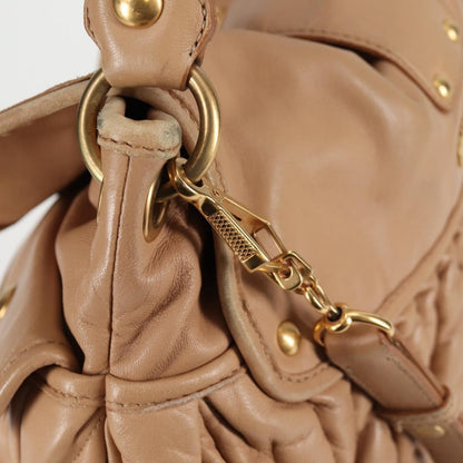 Miu Miu Coffer Convertible Hobo Matelasse Leather, BEIGE, LEATHER, Handbag