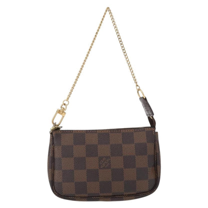 Louis Vuitton Mini pochette accessoires Damier Canvas, BROWN, CANVAS, Clutche & pouche