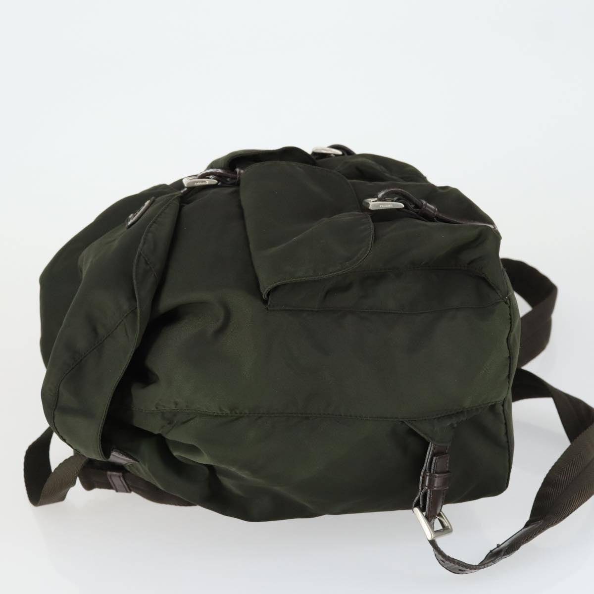 Prada Double Front Pocket Backpack Tessuto, KHAKI, NYLON, Backpack