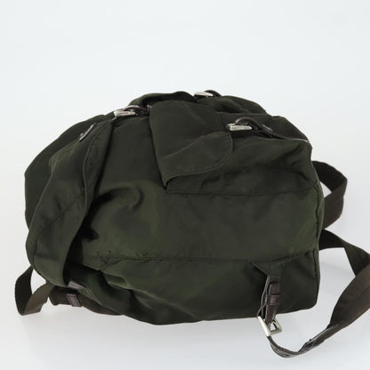 Prada Double Front Pocket Backpack Tessuto, KHAKI, NYLON, Backpack