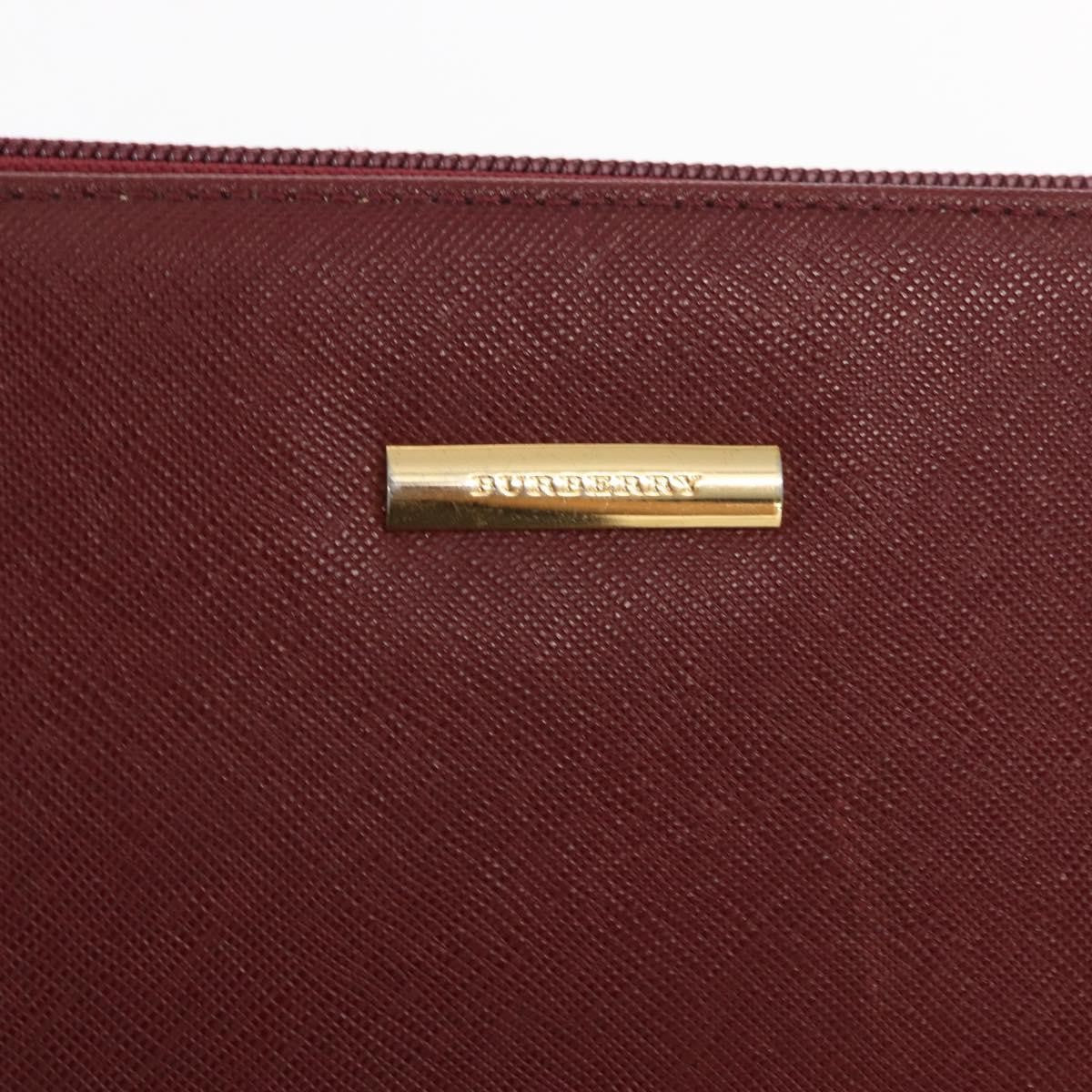 Burberry Vintage Shoulder Bag Leather, BURGUNDY, LEATHER, Shoulder bag