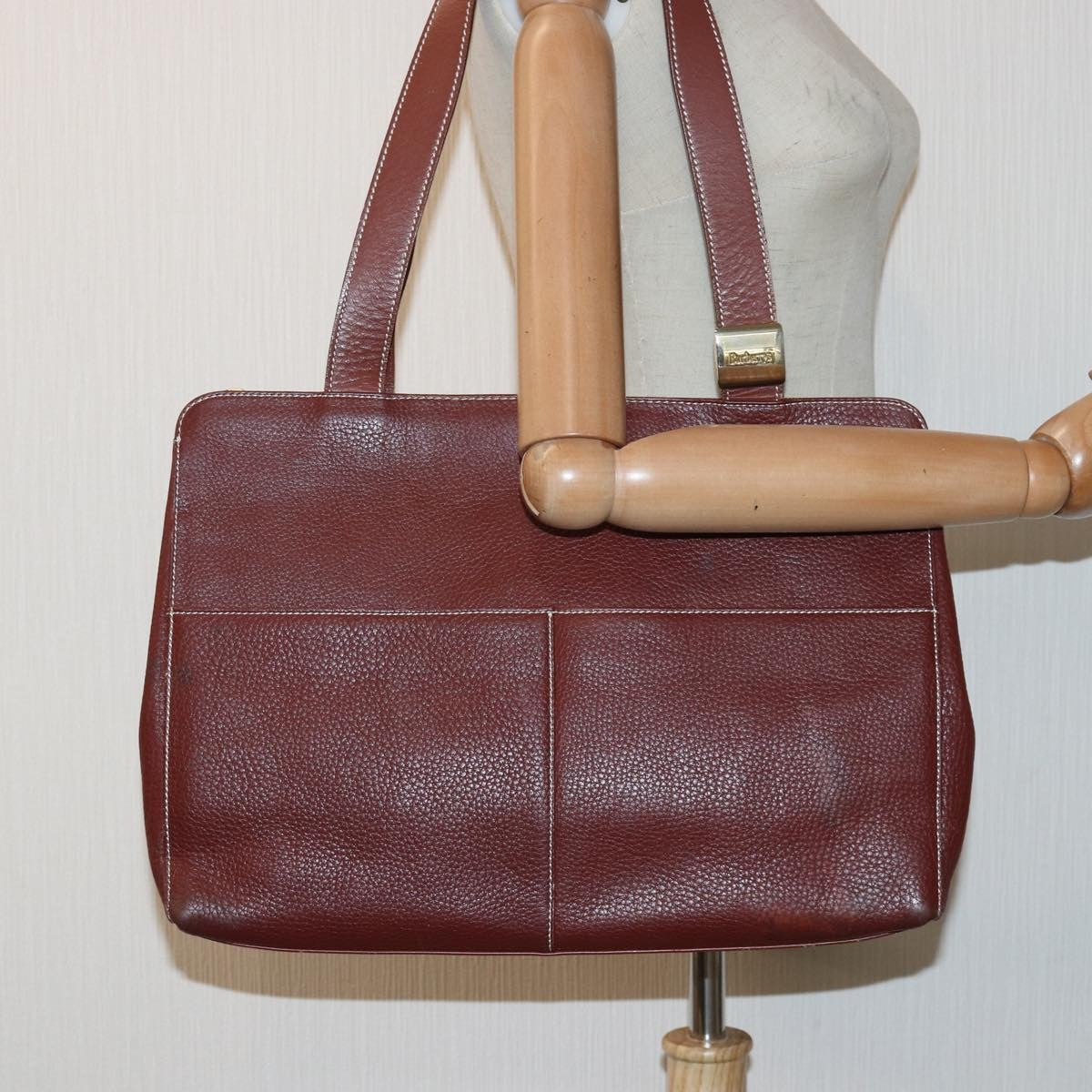Burberry Handle Tote Leather, BROWN, LEATHER, Tote bag