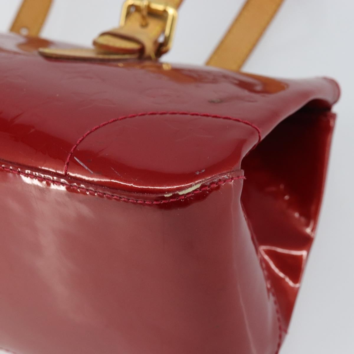 Louis Vuitton Rosewood Avenue Handbag Monogram Vernis, RED, PATENT_LEATHER, Handbag