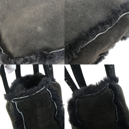Chanel Fantasy Fur Tote Faux Fur with Leather, BLACK, SUEDE,FUR, Handbag