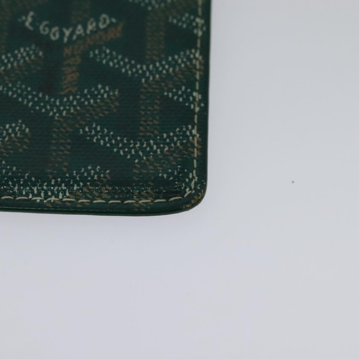 Goyard Goyardine Lanyard ID Holder Coated Canvas, GREEN, PVC, Card Holders