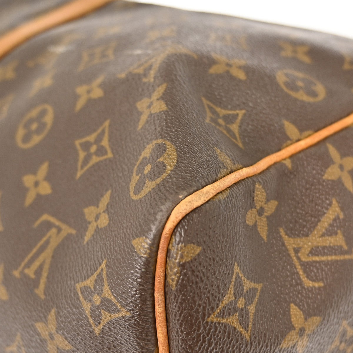 Louis Vuitton Keepall Bag Monogram Canvas, BROWN, CANVAS,LEATHER, Handbag
