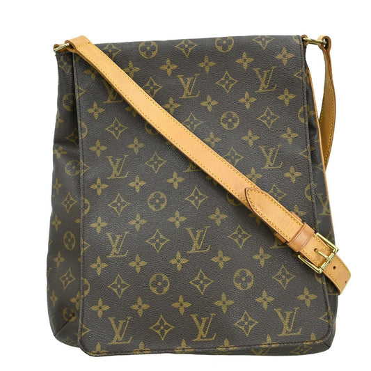 Louis Vuitton Musette Salsa Handbag Monogram Canvas, BROWN, CANVAS, Shoulder bag