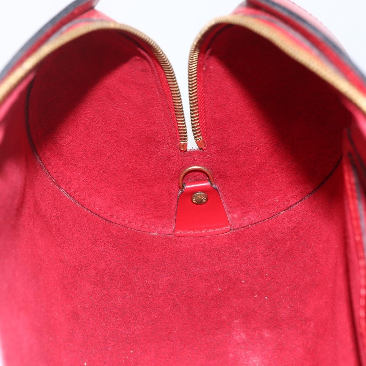 Louis Vuitton Soufflot Handbag Epi Leather, RED, LEATHER, Shoulder bag