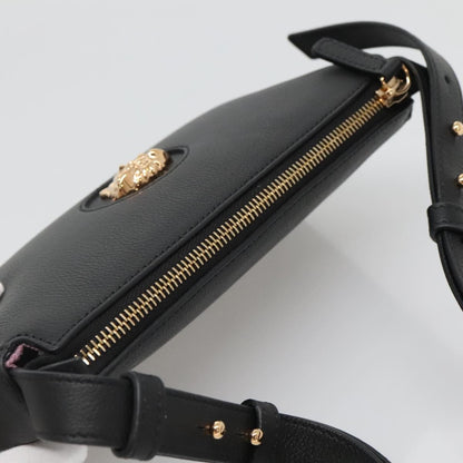 Versace Medusa Shoulder Bag Leather, BLACK, LEATHER, Shoulder bag