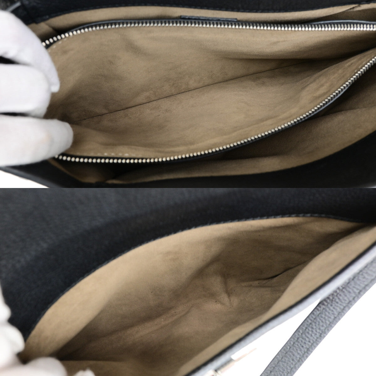 Louis Vuitton Sevres Handbag Mahina Leather, BLACK, LEATHER, Shoulder bag