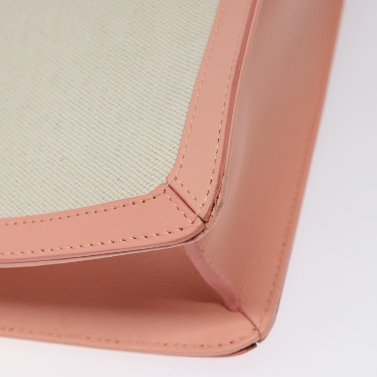 Balenciaga Navy Clutch Canvas with Leather, PINK, CANVAS, Clutche & pouche