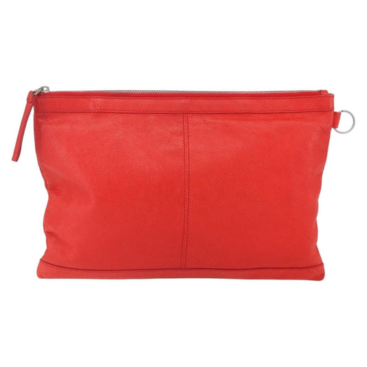 Balenciaga Classic City Clip Pouch Leather, RED, LEATHER, Clutche & pouche