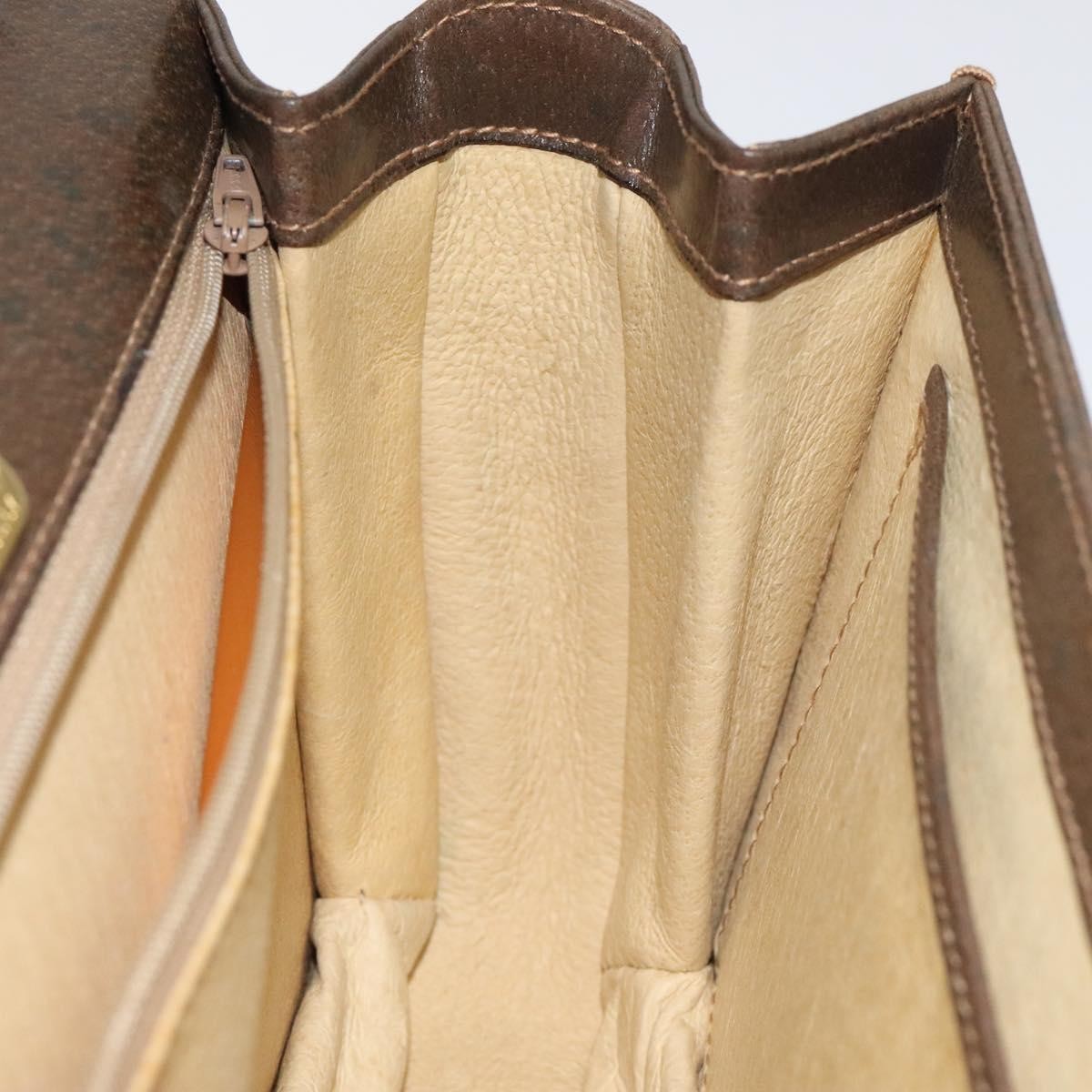 Gucci Vintage Handbag Leather, BROWN, LEATHER, Handbag