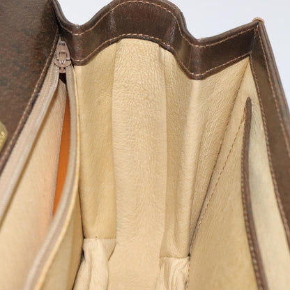 Gucci Vintage Handbag Leather, BROWN, LEATHER, Handbag