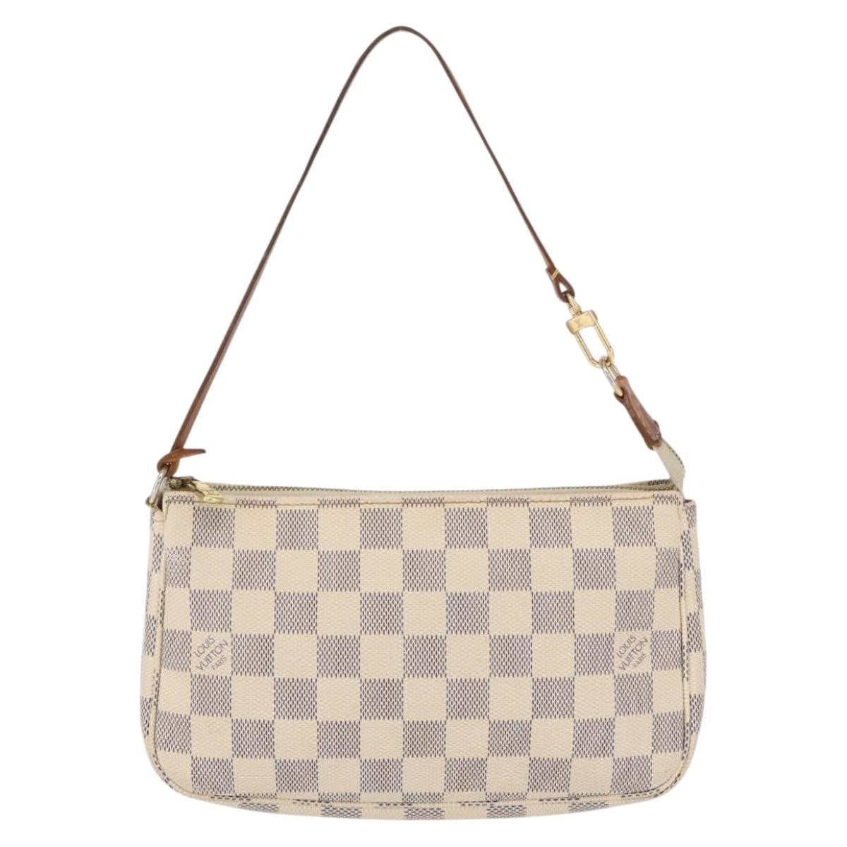 Louis Vuitton Pochette Accessoires NM Damier, BEIGE, CANVAS, Clutche & pouche
