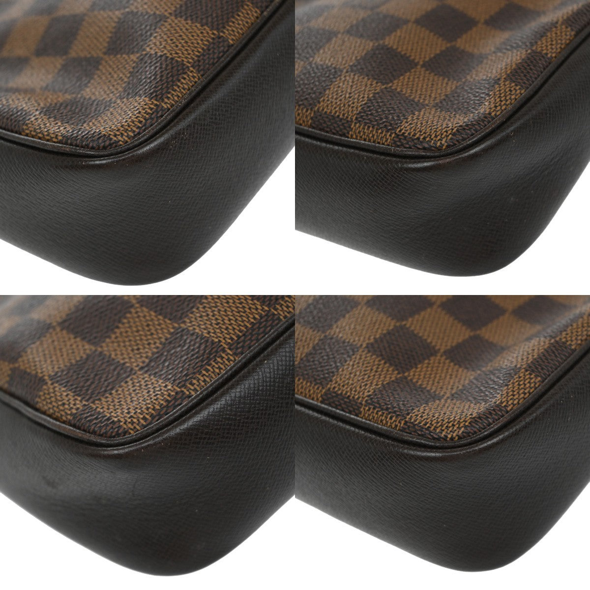 Louis Vuitton Trousse Make Up Bag Damier Canvas, BROWN, CANVAS, Clutche & pouche