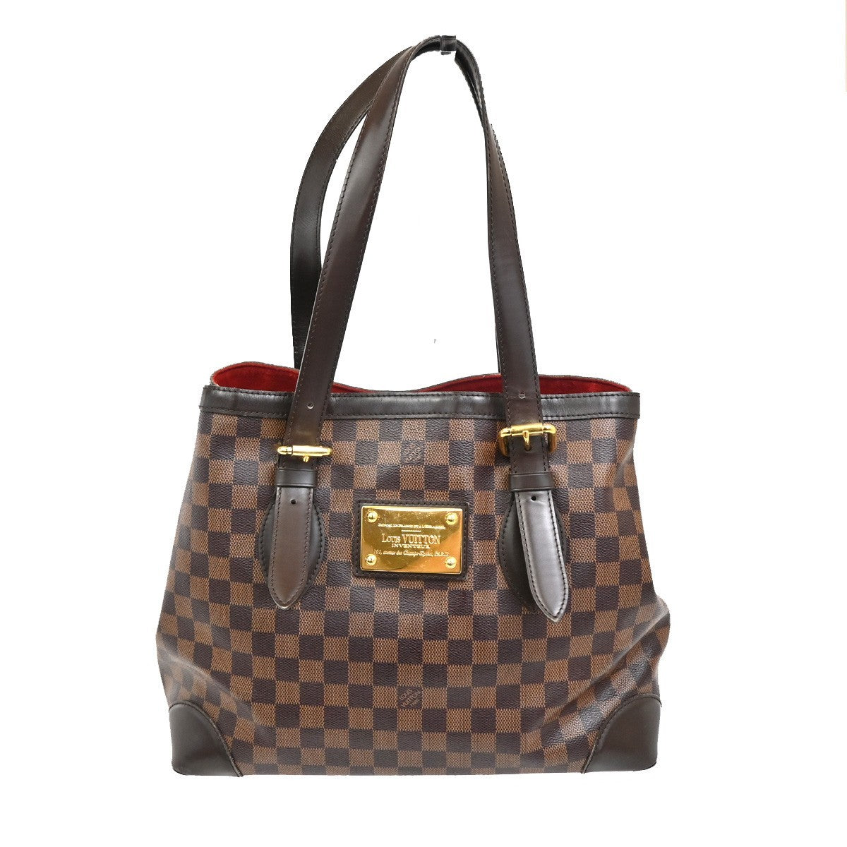 Louis Vuitton Hampstead Handbag Damier, BROWN, CANVAS, Shoulder bag